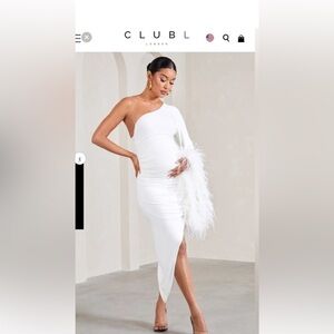 Elegant One-Shoulder White Dress